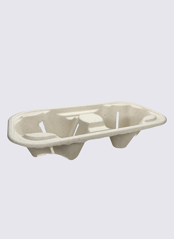 2 Cup-Bagasse Sugarcane Cup Tray Ramah Lingkungan